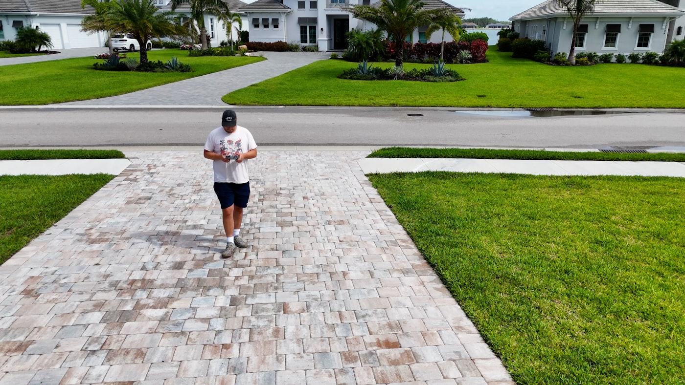 Manicured property lawns